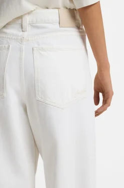 Weiße Relaxed-Fit Jeans aus festem Denim
