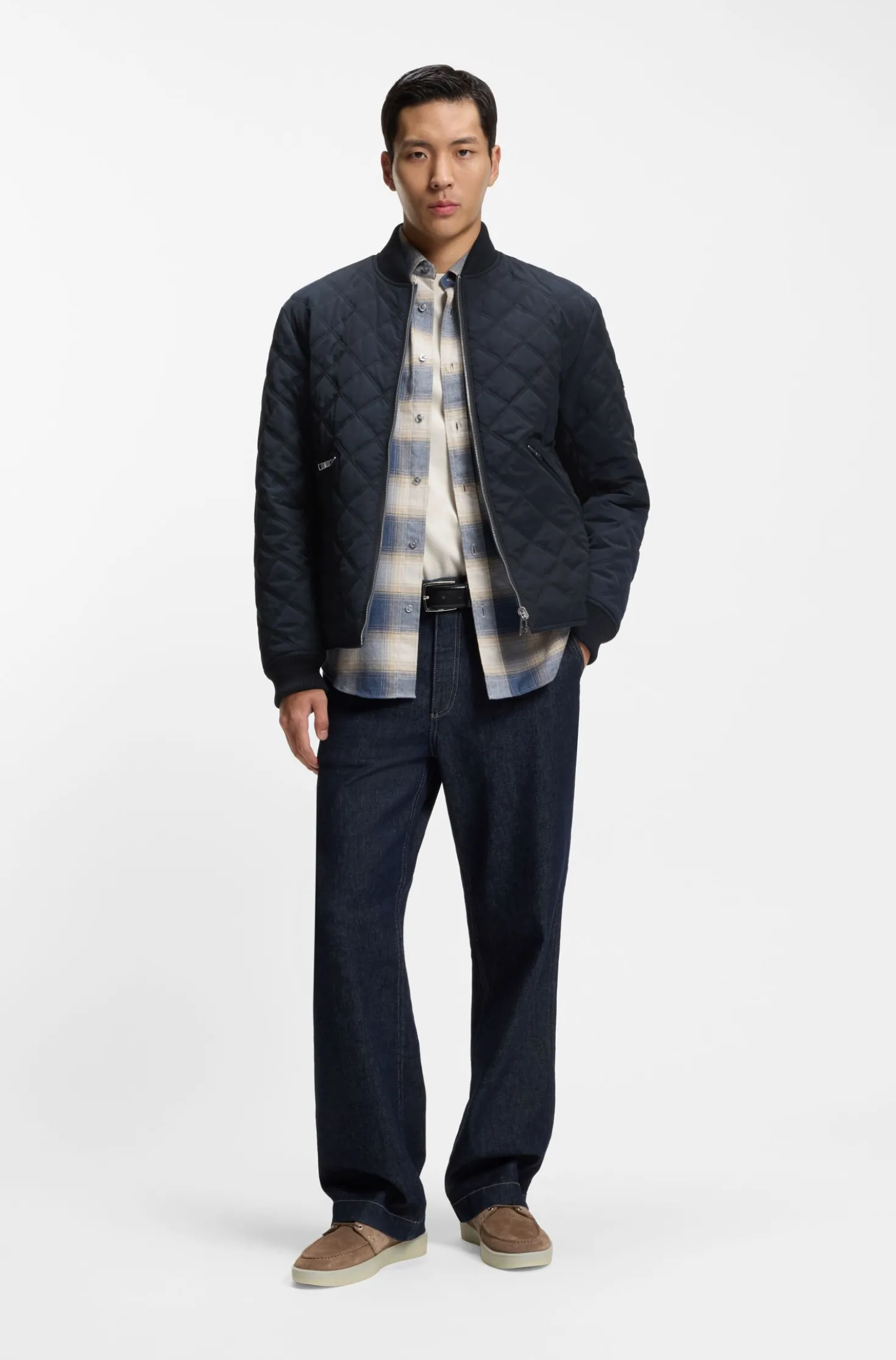 Wendbare Jacke mit Absteppungen und wasserabweisendem Finish