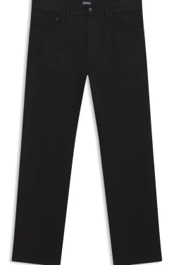 Year of the Horse Tapered-Fit Jeans aus schwarzem Denim mit gelasertem Muster
