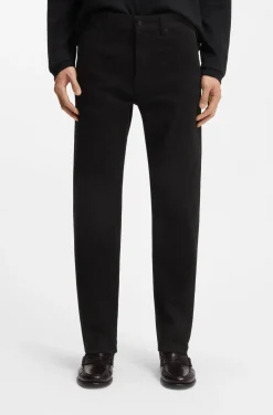 Year of the Horse Tapered-Fit Jeans aus schwarzem Denim mit gelasertem Muster