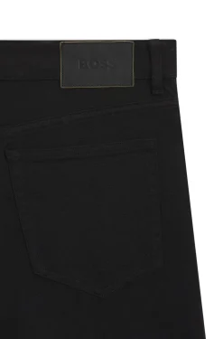 Year of the Horse Tapered-Fit Jeans aus schwarzem Denim mit gelasertem Muster