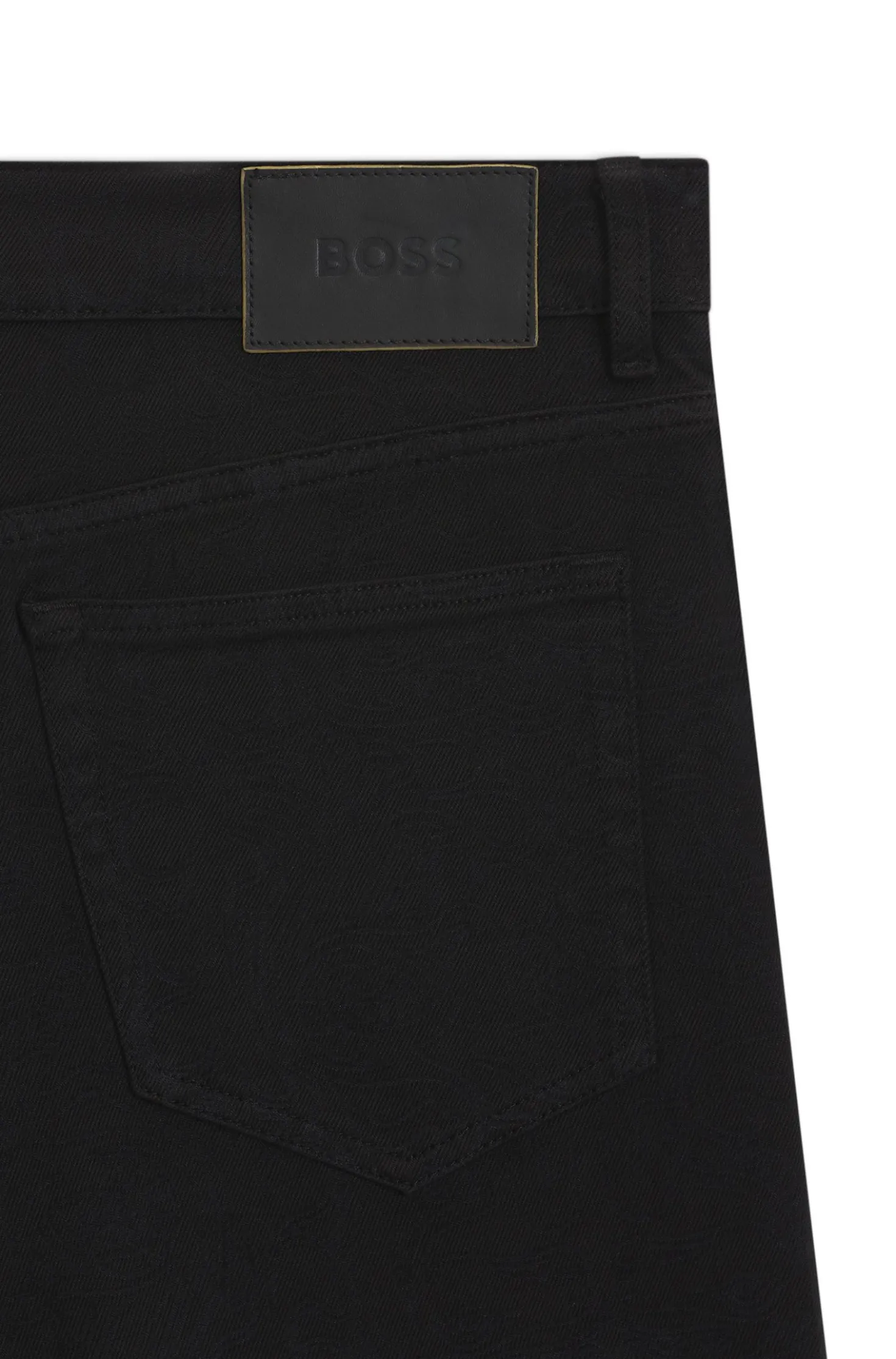 Year of the Horse Tapered-Fit Jeans aus schwarzem Denim mit gelasertem Muster