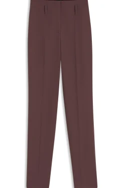 Zigarettenhose aus Schurwoll-Mix mit hohem Bund