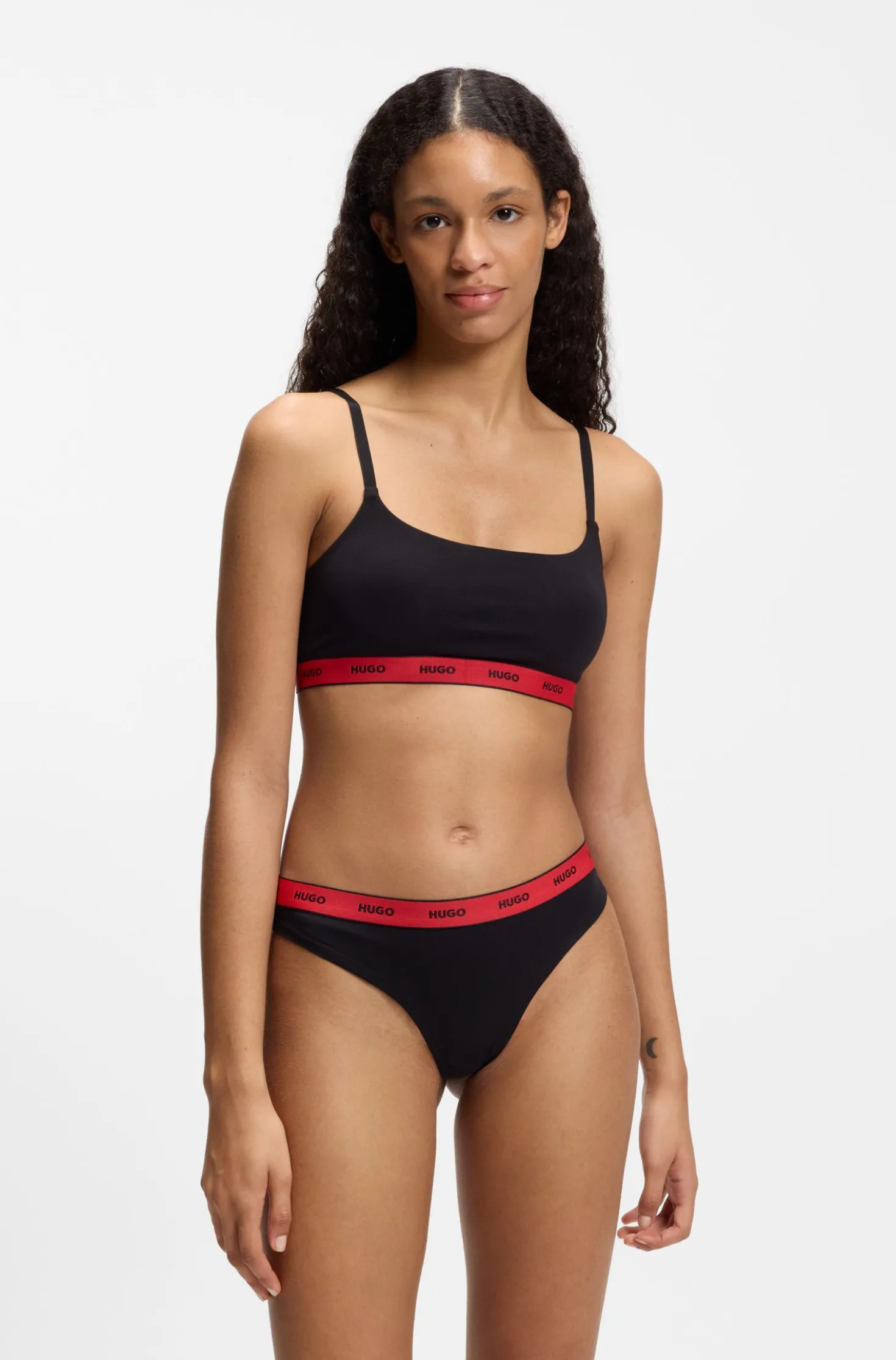Zweierpack Bralettes aus Stretch-Baumwolle