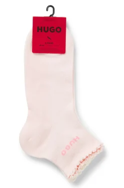 Zweierpack gerippte kurze Socken