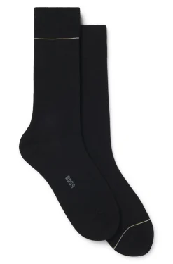 Zweierpack gerippte Socken mit Signature-Streifen-Details