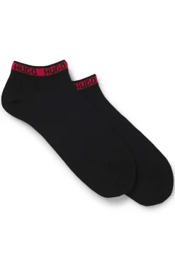 Zweierpack knöchellange Socken mit Logos