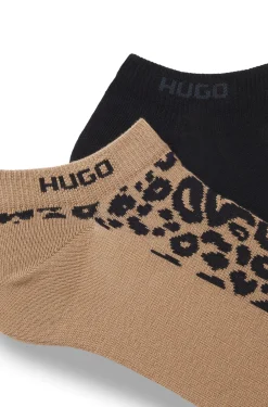 Zweierpack knöchellange Socken aus Baumwoll-Mix