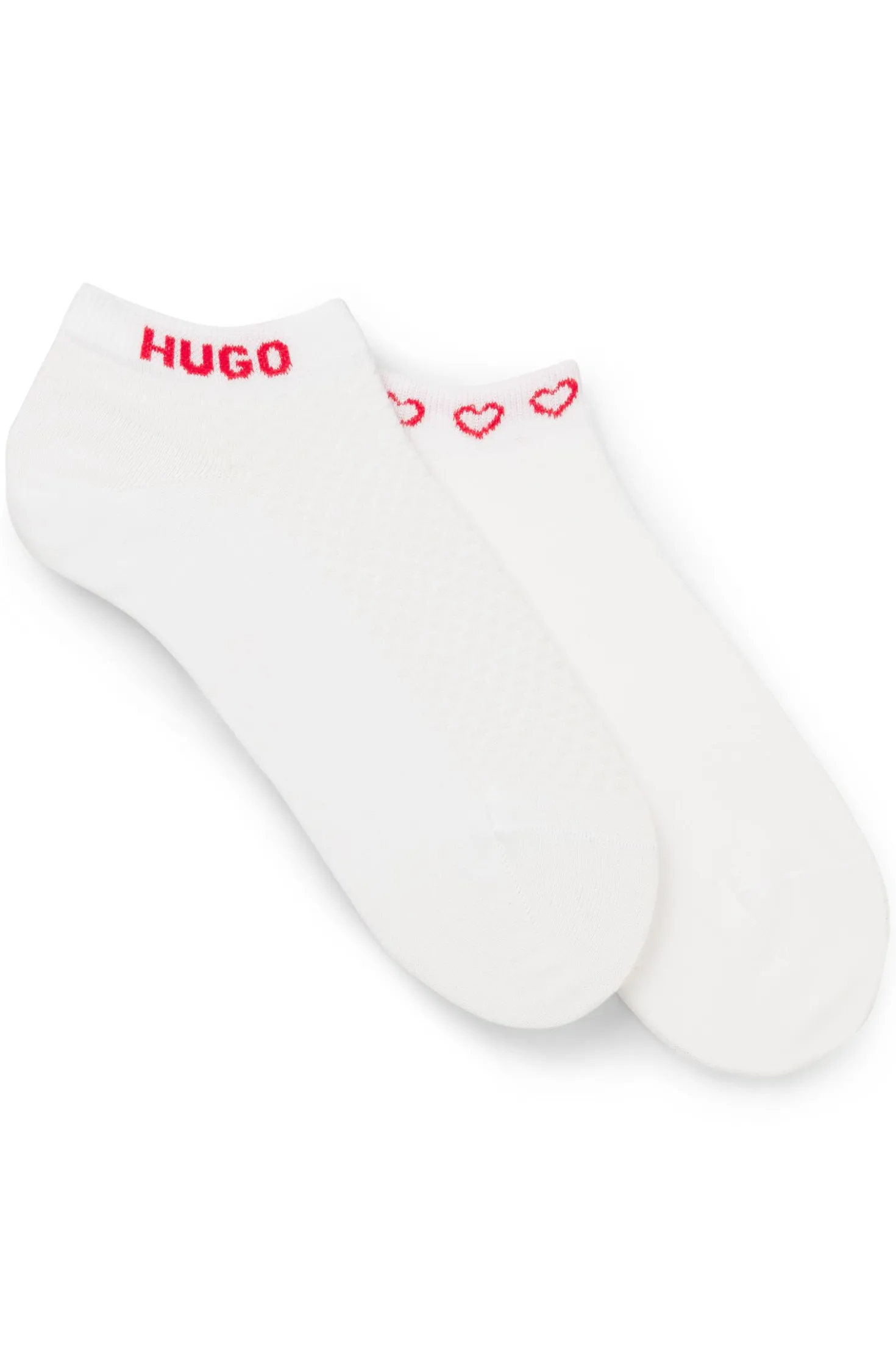 Zweierpack knöchellange Socken mit Logos
