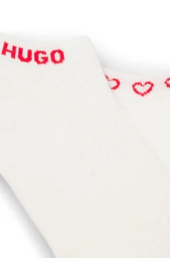 Zweierpack knöchellange Socken mit Logos
