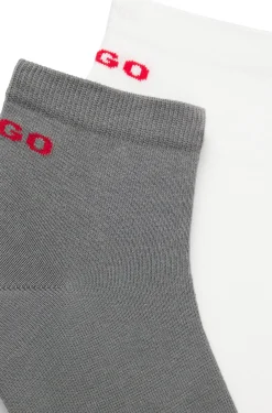 Zweierpack kurze Socken aus Baumwoll-Mix