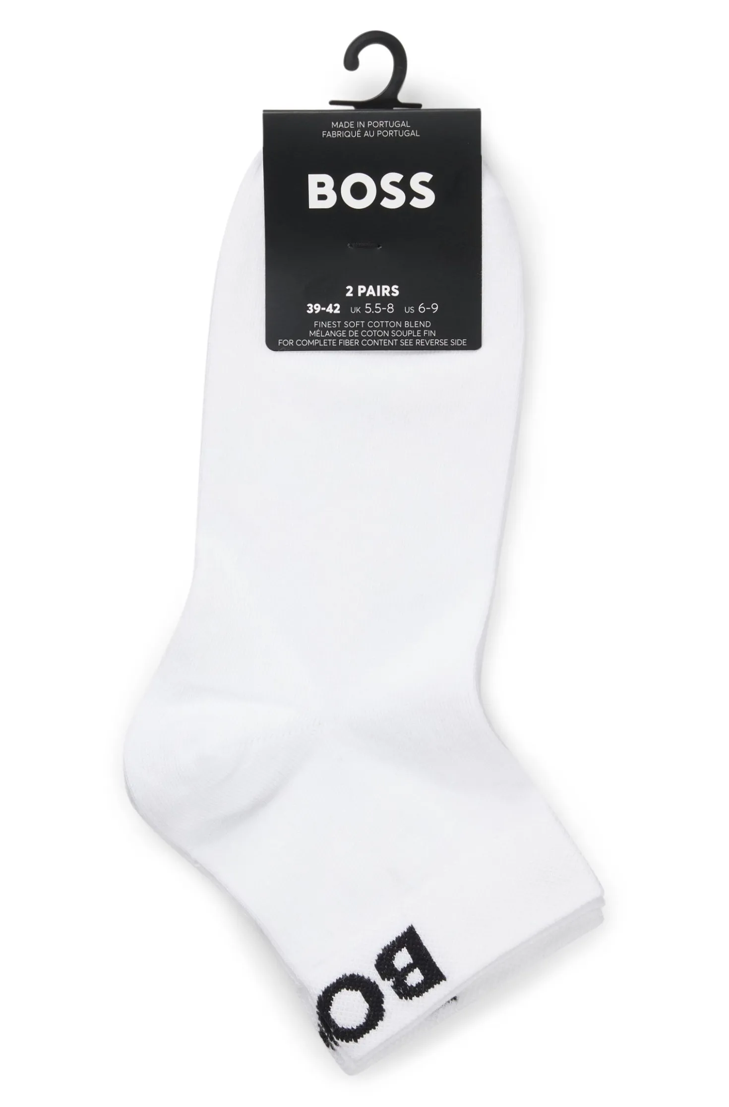 Zweierpack kurze Socken mit Kontrast-Logos