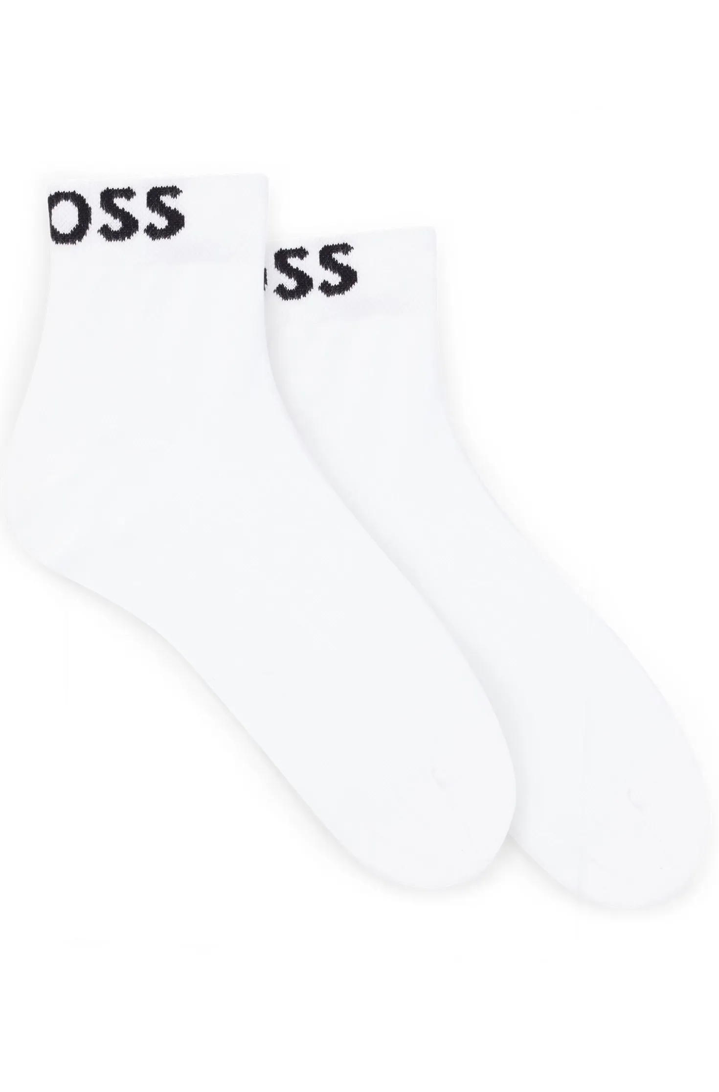 Zweierpack kurze Socken mit Kontrast-Logos
