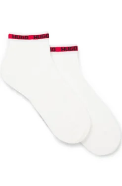 Zweierpack kurze Socken mit Logo-Tape