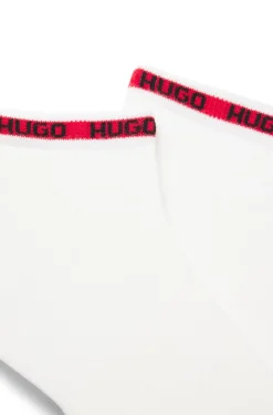 Zweierpack kurze Socken mit Logo-Tape