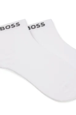 Zweierpack kurze Socken mit Logo-Bündchen