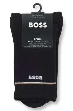 Zweierpack kurze Socken mit Logo-Details