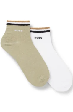 Zweierpack kurze Socken mit Signature-Streifen an den Bündchen