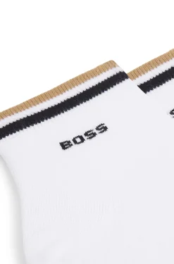 Zweierpack kurze Socken mit Signature-Streifen an den Bündchen