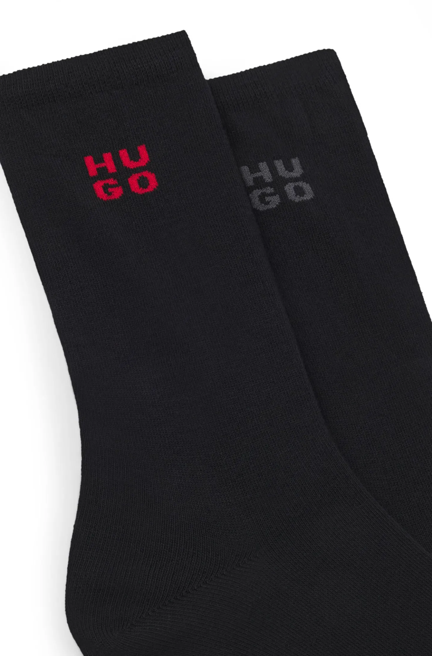 Zweierpack kurze Socken mit Stack-Logos