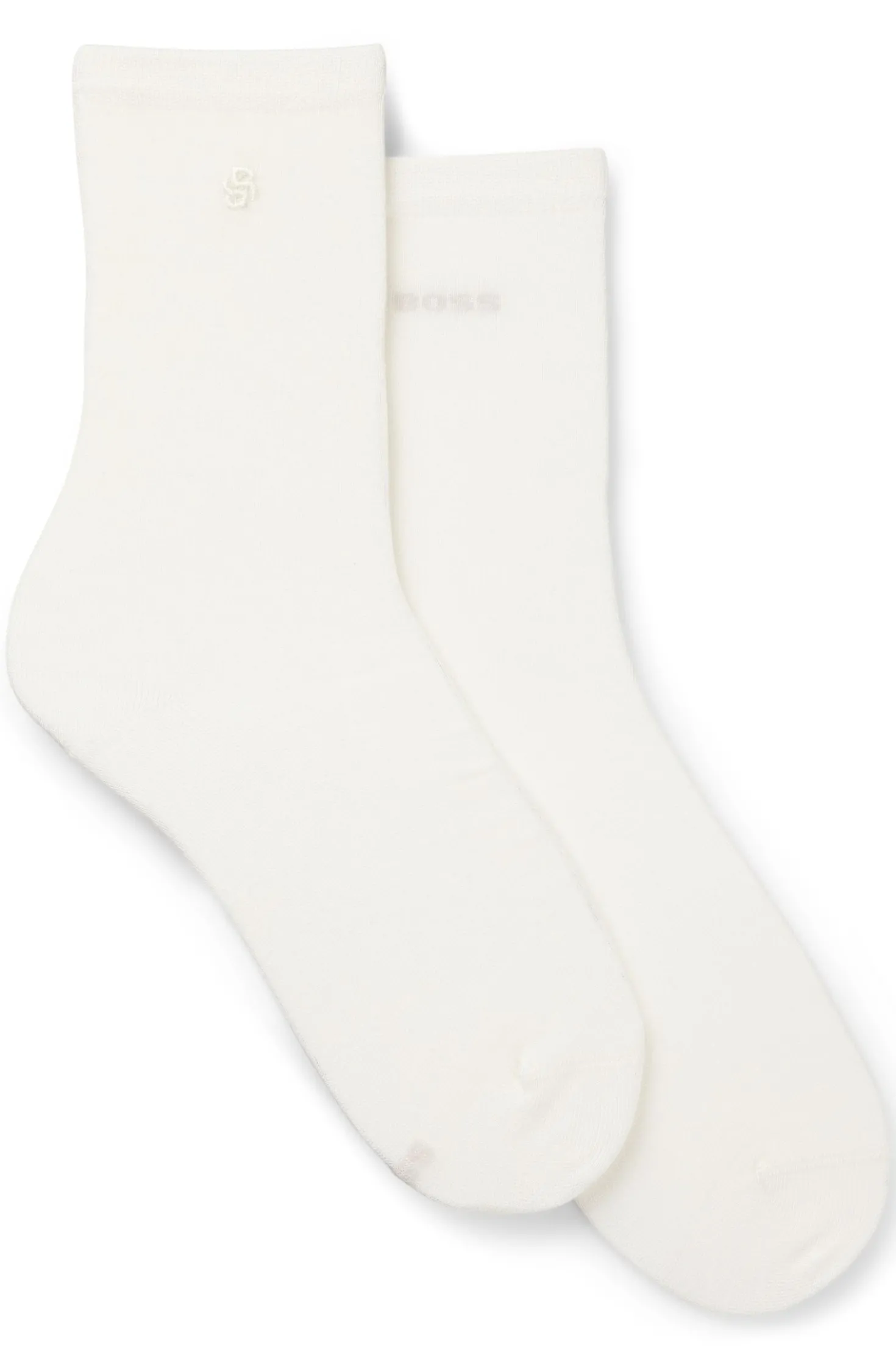 Zweierpack mittelhohe Socken mit Logo-Details