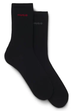 Zweierpack mittelhohe Socken aus Baumwoll-Mix mit Logos