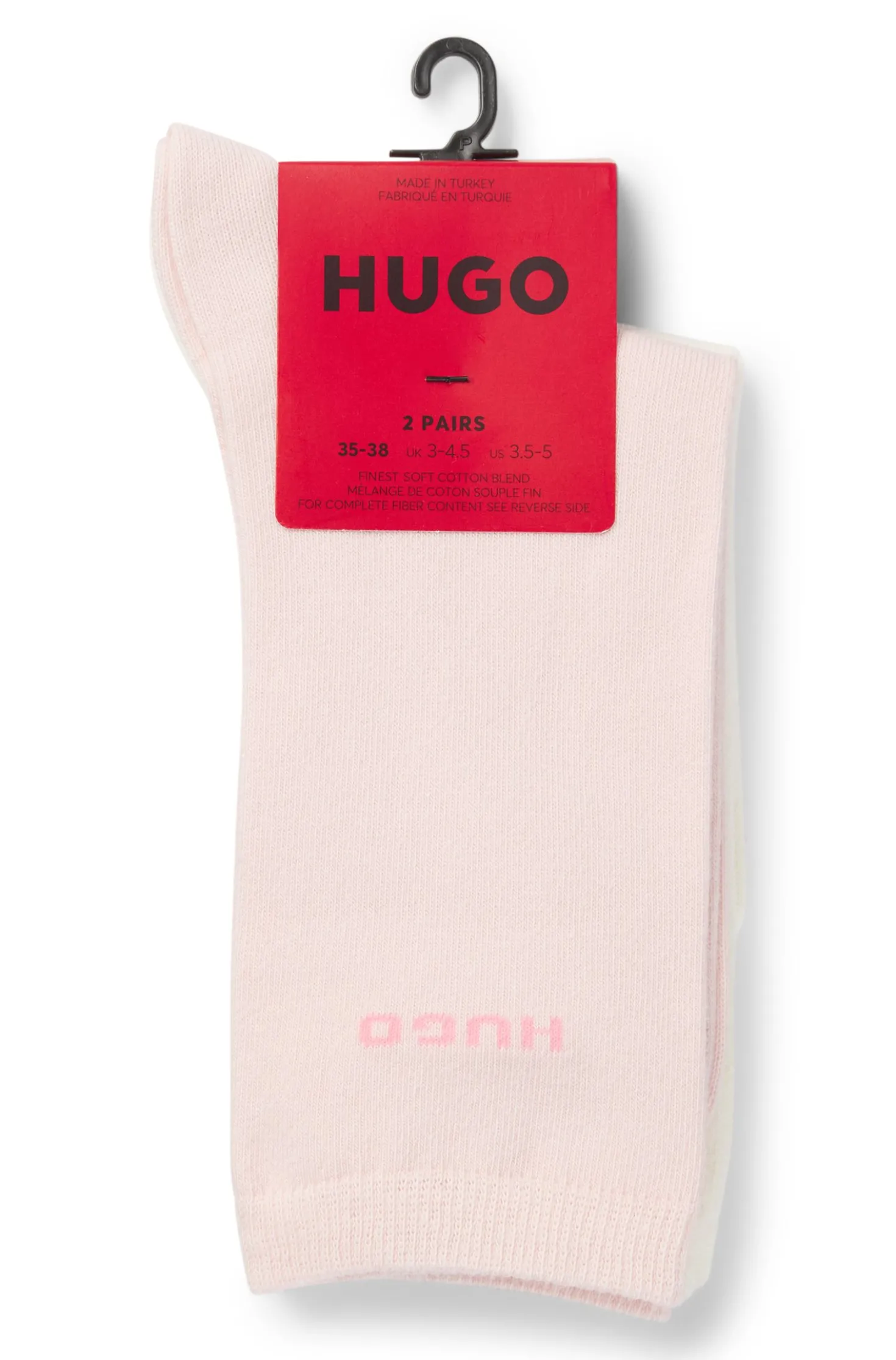 Zweierpack mittelhohe Socken aus Baumwoll-Mix mit Logos