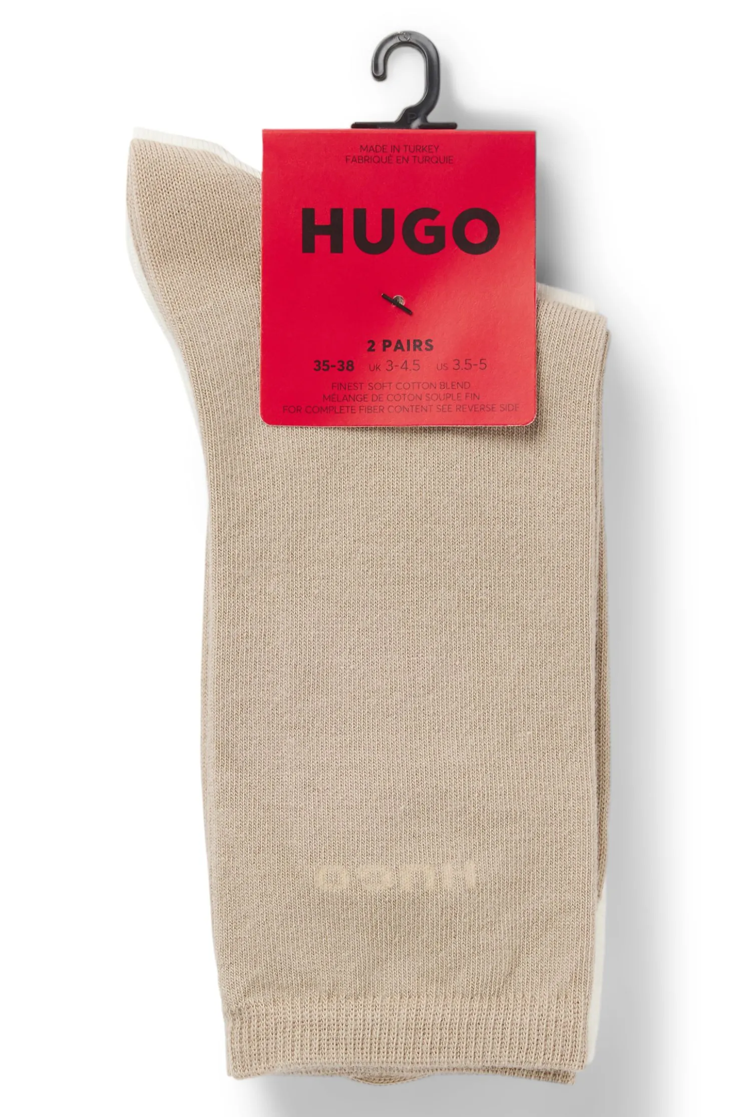Zweierpack mittelhohe Socken aus Baumwoll-Mix mit Logos
