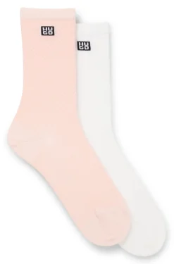 Zweierpack mittelhohe Socken mit Stack-Logos