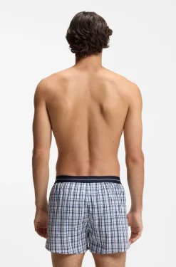 Zweierpack Pyjama-Shorts aus Baumwolle mit Logo am Bund