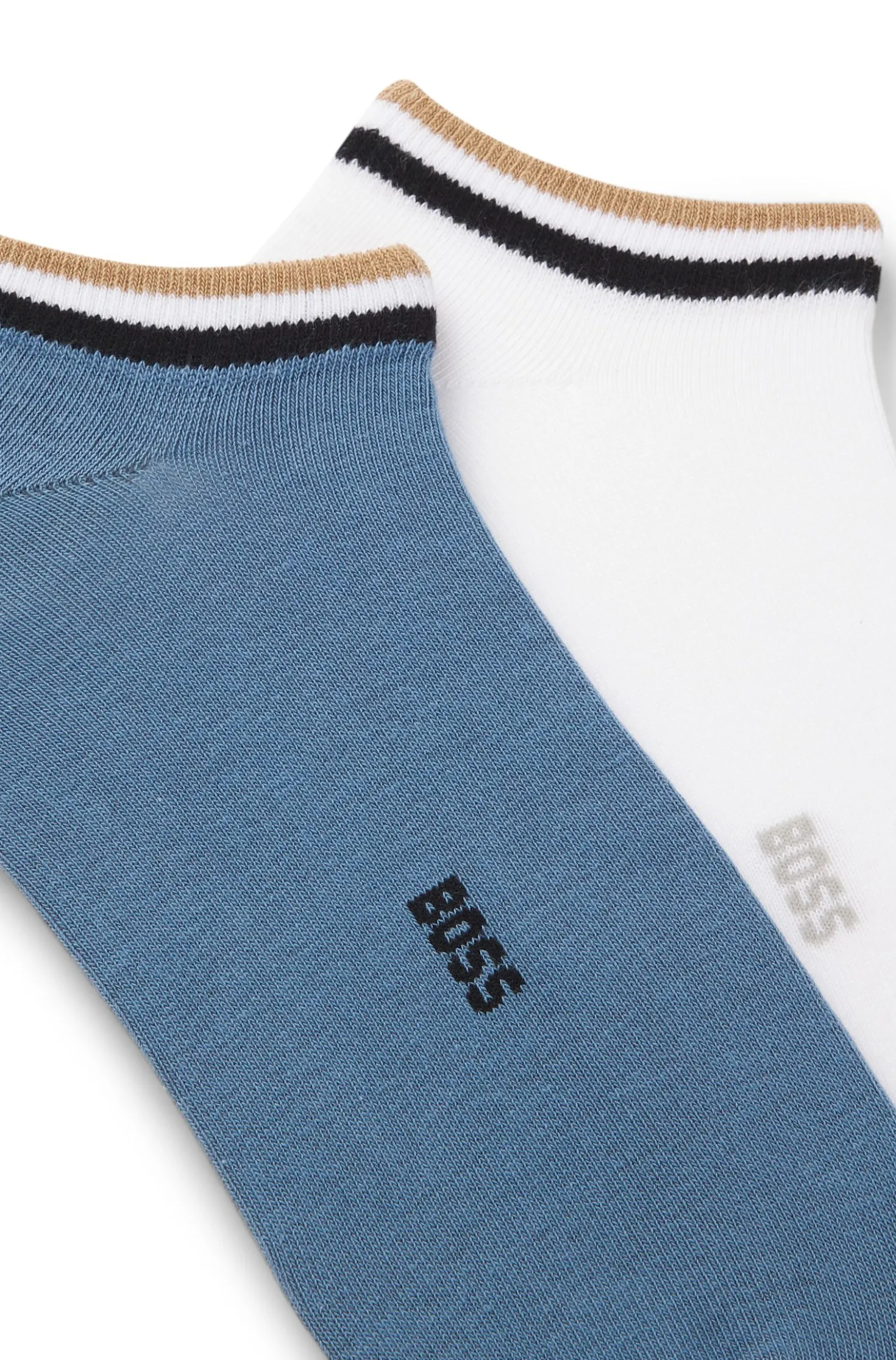 Zweierpack Sneakers-Socken mit Signature-Streifen an den Bündchen