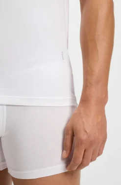 Zweierpack T-Shirts aus Stretch-Baumwolle mit schmalem Schnitt