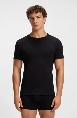 Zweierpack Unterwäsche-T-Shirts aus Stretch-Baumwolle