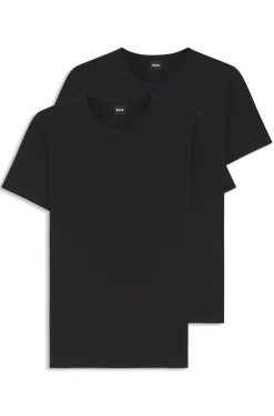Zweierpack Unterwäsche-T-Shirts aus Stretch-Baumwolle