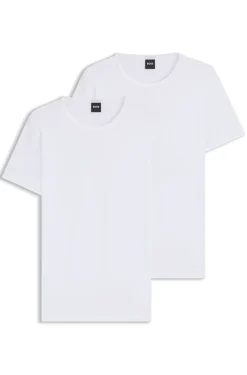 Zweierpack Unterwäsche-T-Shirts aus Stretch-Baumwolle