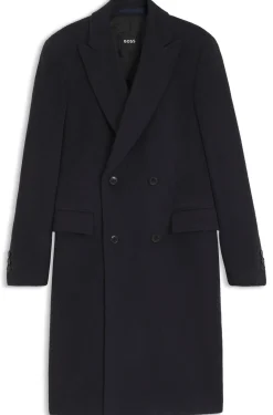 Zweireihiger Slim-Fit Mantel aus Alpaka-Mix