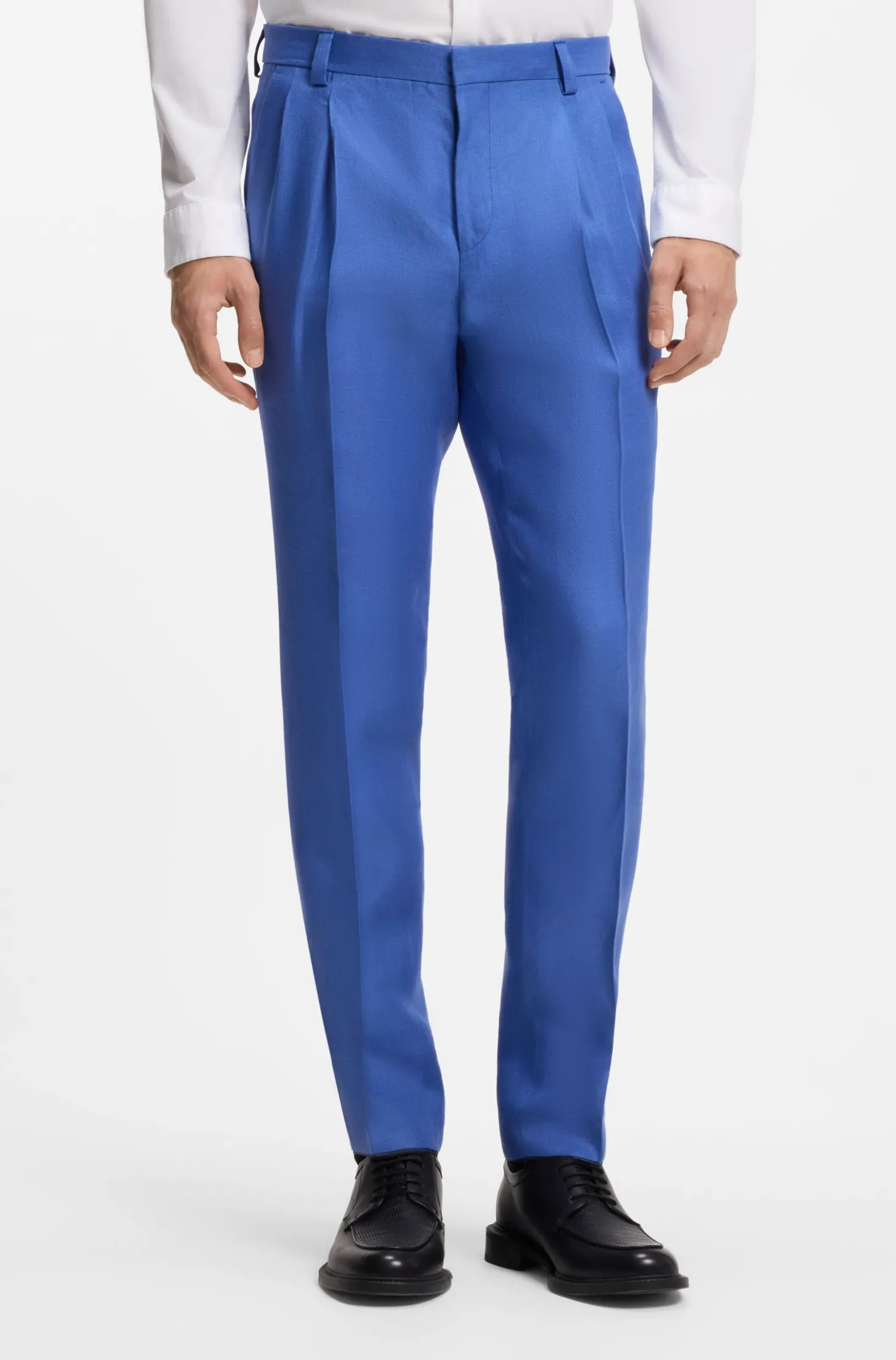 Zweiteiliger Extra Slim-Fit Anzug aus Leinen-Twill
