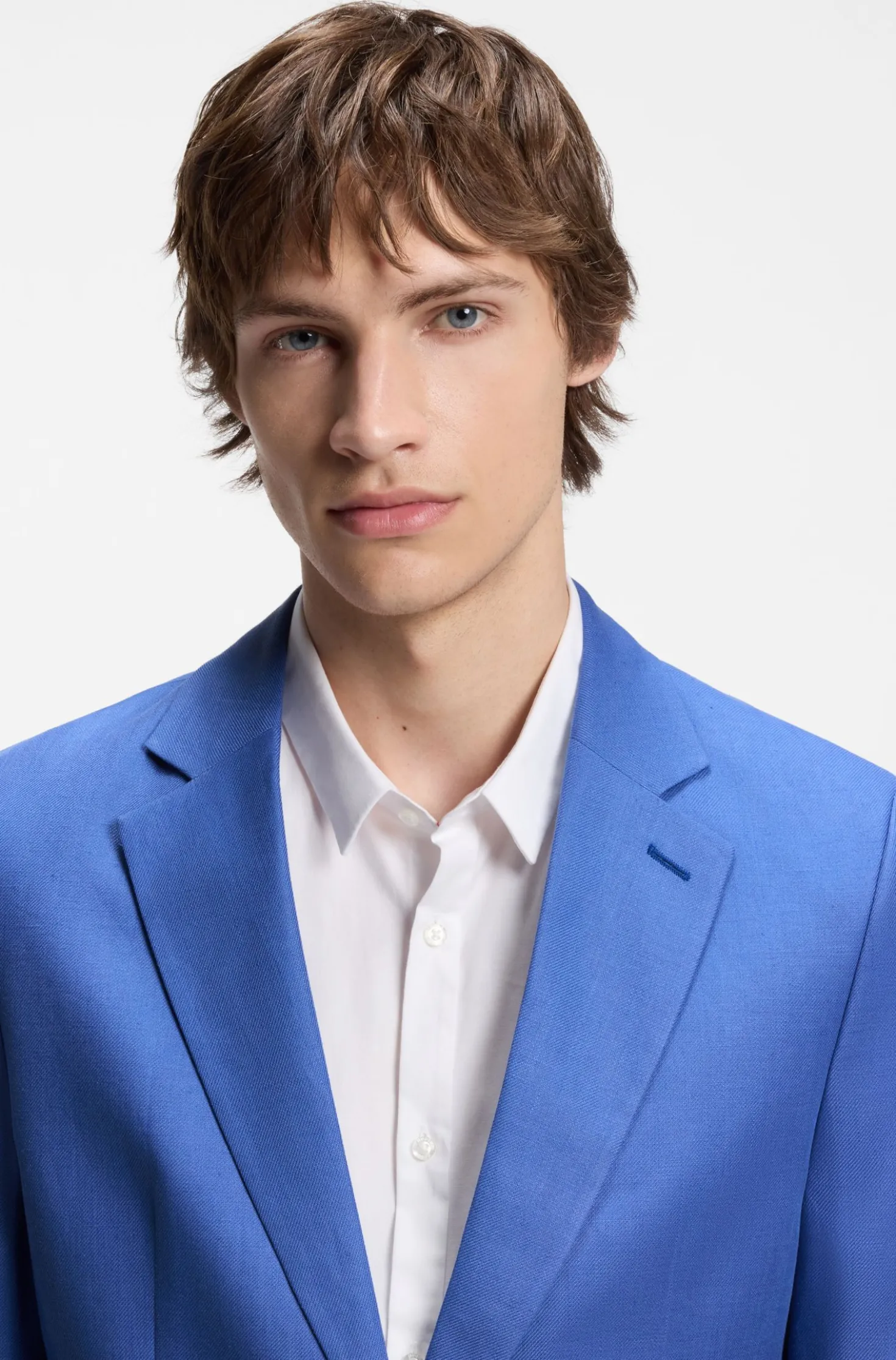 Zweiteiliger Extra Slim-Fit Anzug aus Leinen-Twill