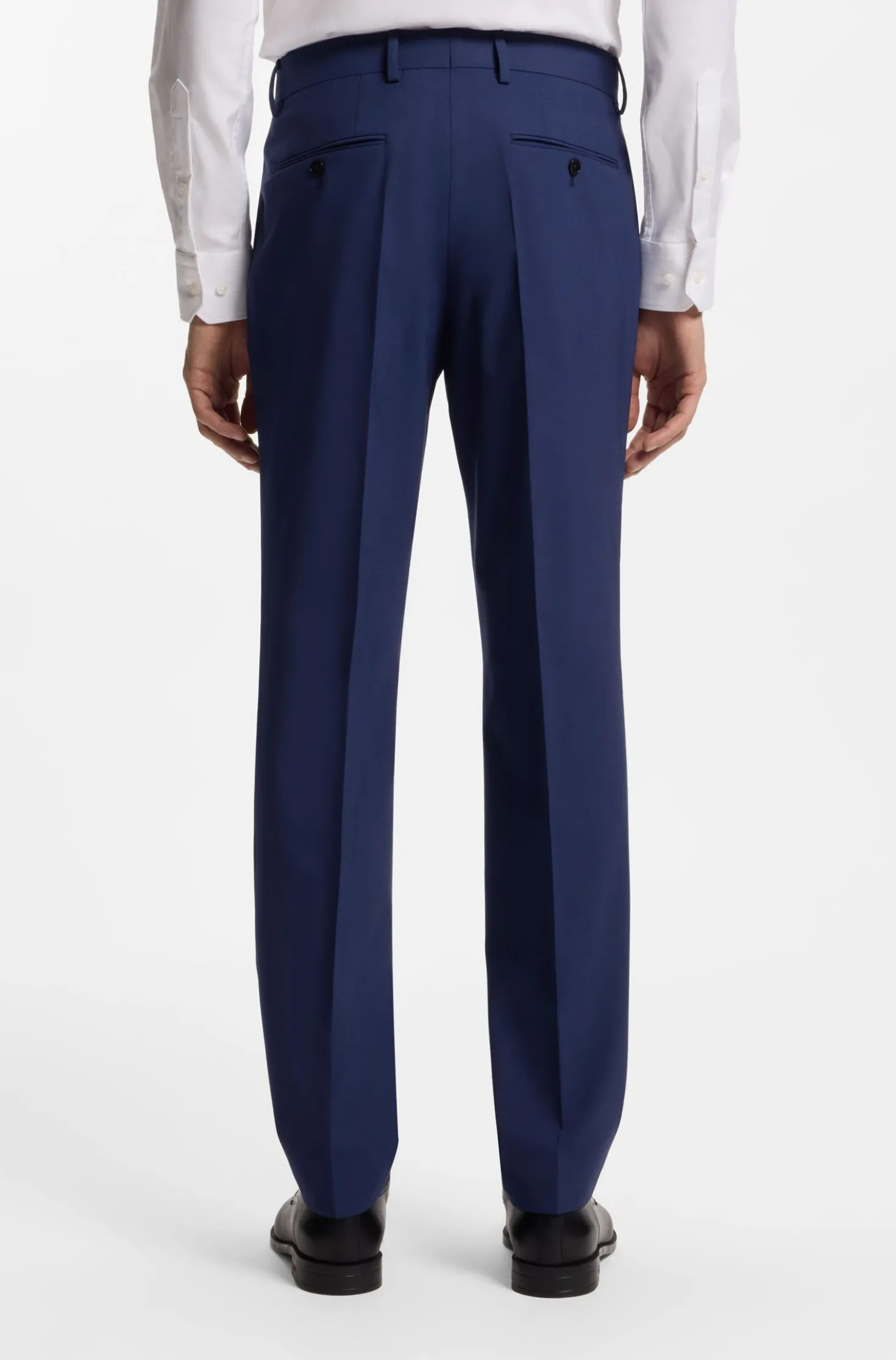 Zweiteiliger Regular-Fit Anzug aus Stretch-Wolle