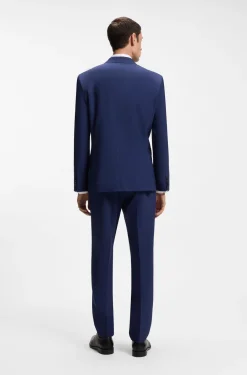 Zweiteiliger Regular-Fit Anzug aus Stretch-Wolle