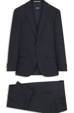 Zweiteiliger Regular-Fit Anzug aus Stretch-Gewebe