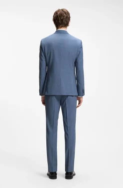 Zweiteiliger Slim-Fit Anzug aus Woll-Mix