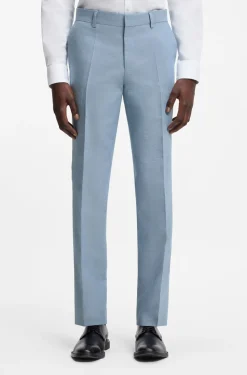 Zweiteiliger Slim-Fit Anzug aus Baumwolle und Leinen