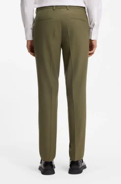 Zweiteiliger Slim-Fit Popeline-Anzug aus Woll-Mix